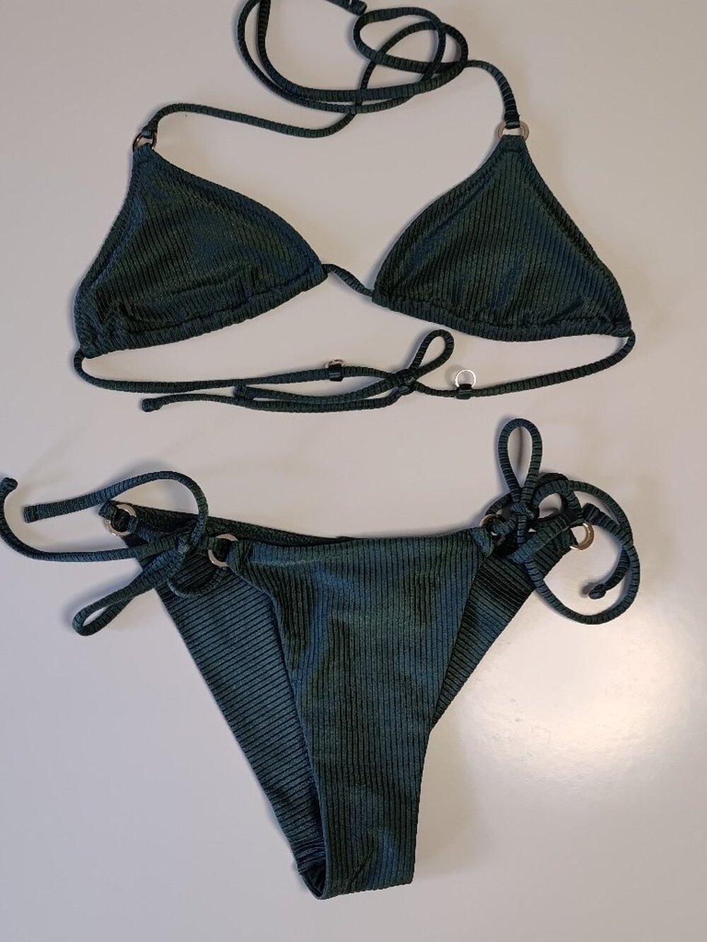 Aerie Bikini Set Forest Green Size XS